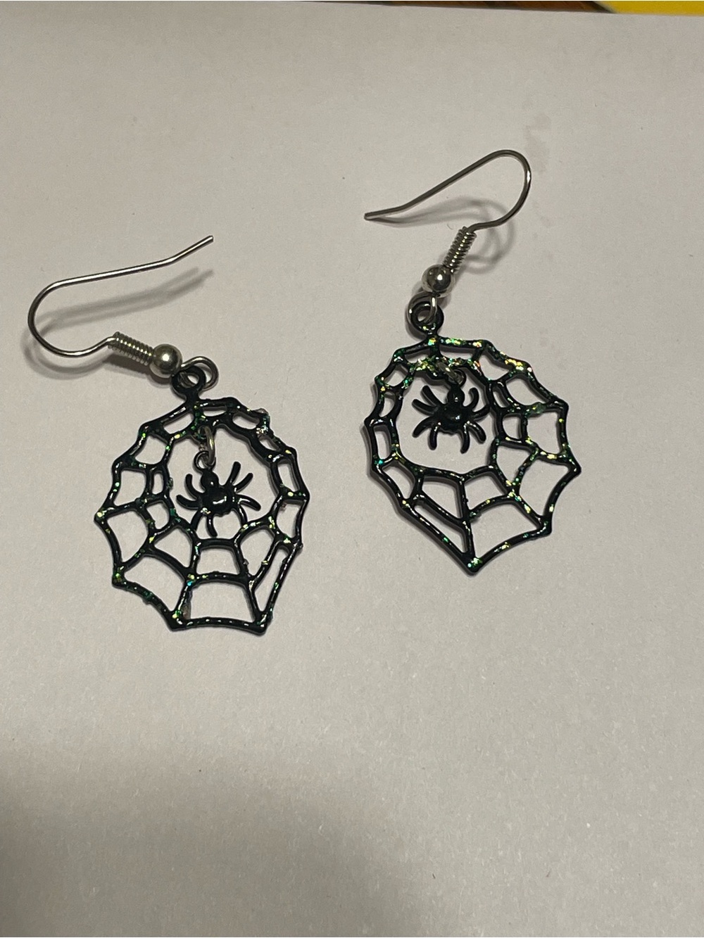 Black Spider Web Dangle Earrings - Women Jewelry